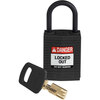 SafeKey Padlocks - Compact, Black, KD - Keyed Differently, Plastic, 25.40 mm, 1 Piece / Box